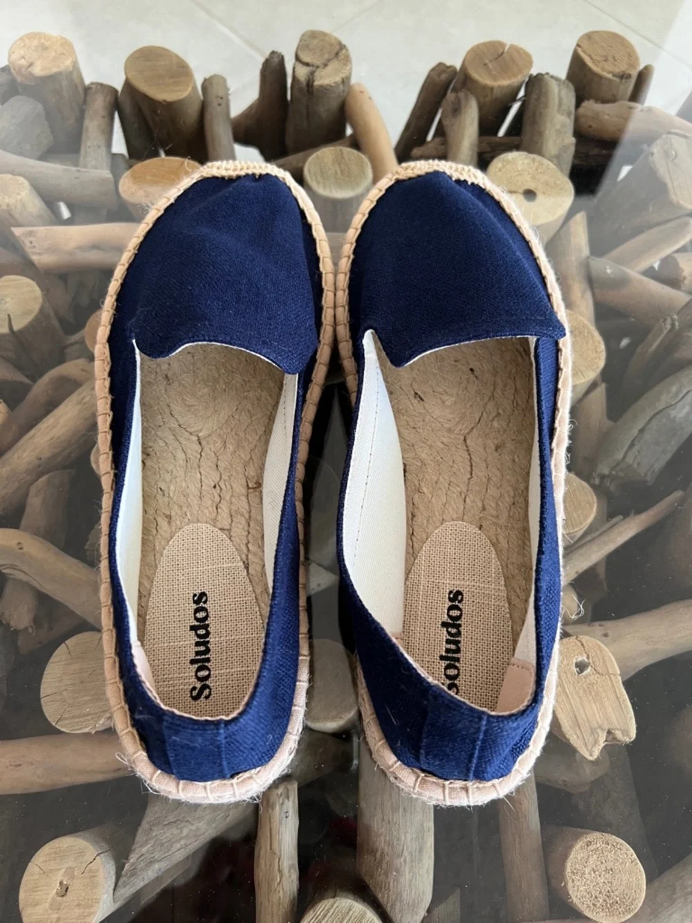 SOLUDOS Armada Blue Smoking Platform Espadrilles